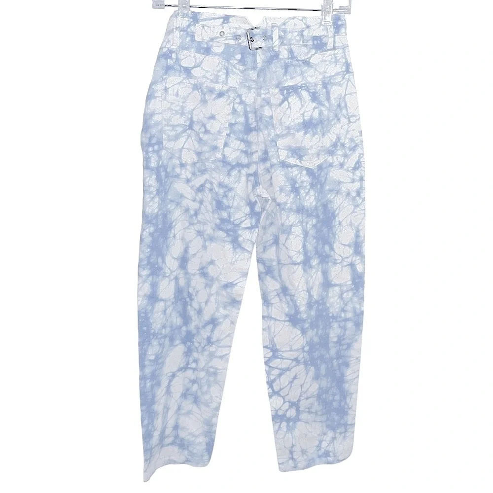 NWT | Women's Marble Print High-Rise Tapered Jeans - Rachel Comey